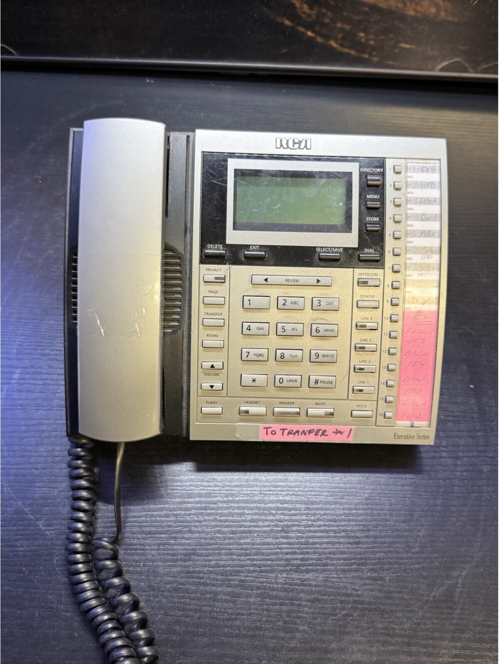 Pre Owned RCA 4-Line System Speakerphone Exec Desk Phone w/ Answering # 25415RE3